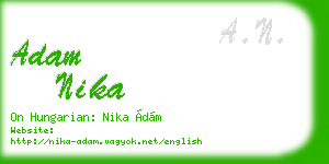 adam nika business card