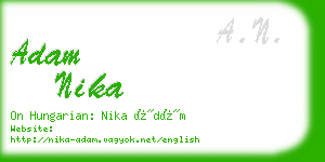 adam nika business card